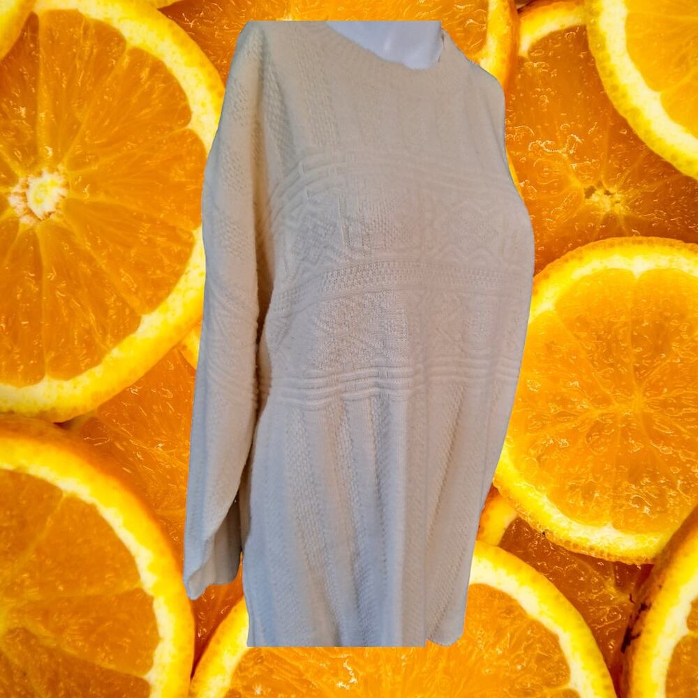 Vintage Jennifer Moore‎ Crew Neck Cream Knit Sweater